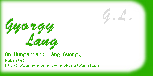 gyorgy lang business card