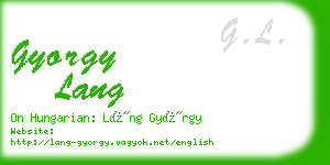 gyorgy lang business card